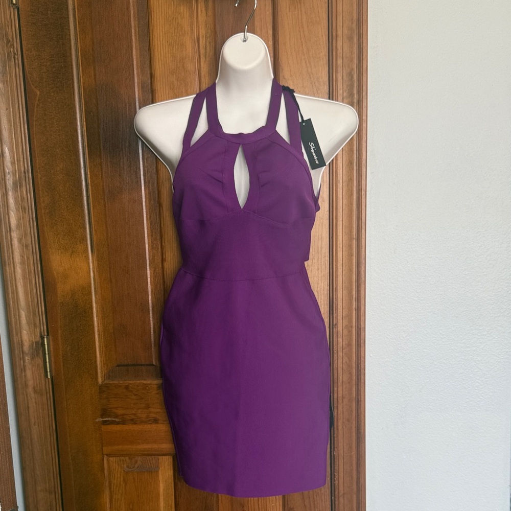 Shinestar Vibrant Purple Mini Dress